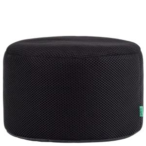 Pouf repose-pieds rond Gaming en maille performante noir