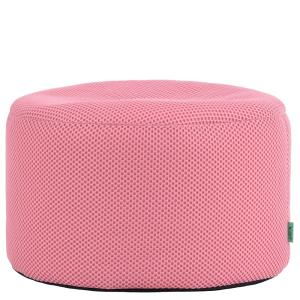 Pouf repose-pieds rond Gaming en maille performante rose cl…