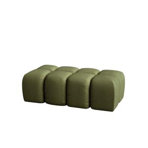 Pouf repose-pieds vert 128 x 64 cm