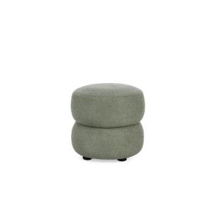 Pouf rond D41 en tissu vert