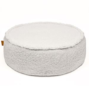 Pouf rond écru pour enfant