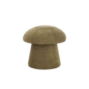 Pouf rond en tissu avec rangement D45