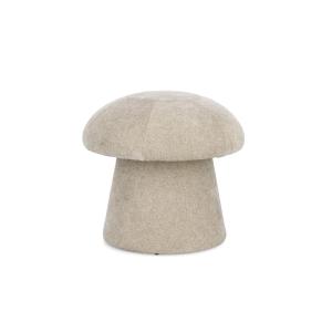 Pouf rond en tissu avec rangement D45 beige