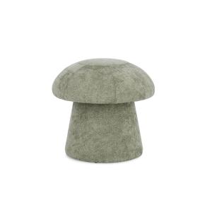 Pouf rond en tissu avec rangement D45 vert d'eau