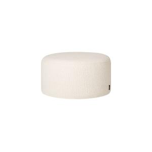 Pouf rond en tissu bouclé, beige