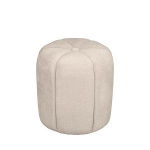 Pouf rond en tissu ø38cm - Beige