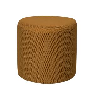 Pouf rond en tissu ø40cm - Jaune moutarde