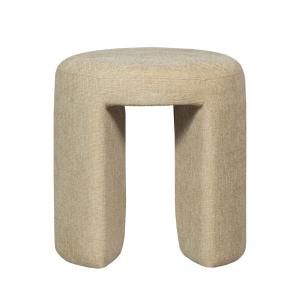 Pouf rond en tissu ø45cm - Beige