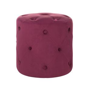 Pouf Rouge Velours 40 cm 40 cm