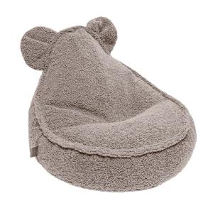 Pouf teddy pour enfant, gris