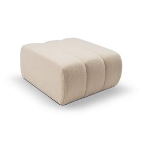 Pouf tissu bouclette beige