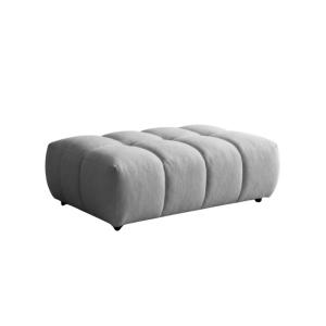 Pouf tissu bouclette - Gris clair