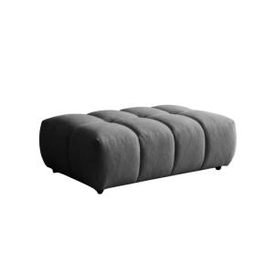 Pouf tissu bouclette - Gris foncé