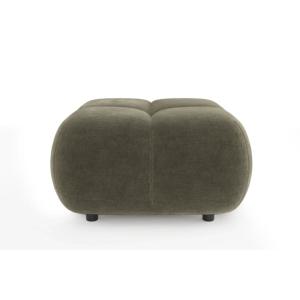 Pouf tissu chenille vert
