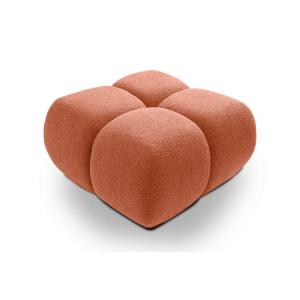 Pouf tissu terracotta