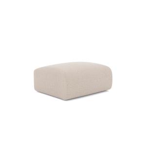 Pouf tissu tramé beige