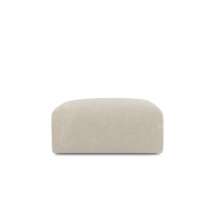 Pouf velours à motifs beige