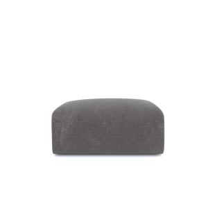 Pouf velours à motifs gris