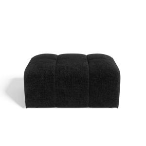 Pouf velours chenillé anthracite foncé