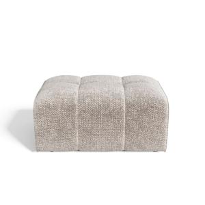 Pouf velours chenillé beige