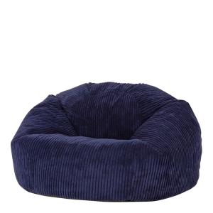 Pouf velours côtelé bleu marine