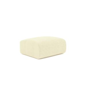 Pouf velours côtelé crème