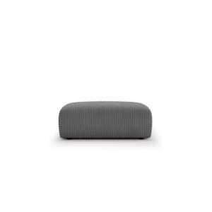 Pouf velours côtelé gris foncé