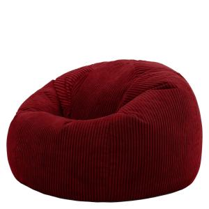 Pouf velours côtelé rouge bordeaux