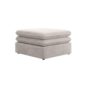 Pouf velours côtelé taupe