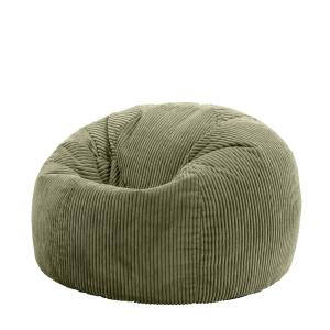 Pouf velours côtelé vert sauge