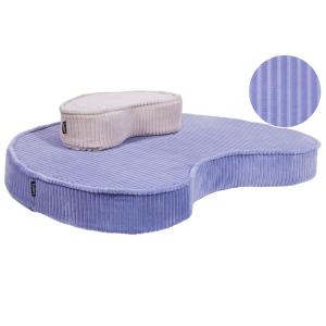 Pouf velours violet clair