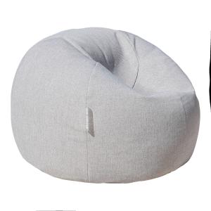 Pouf XL extérieur déhoussable en tissu effet lin