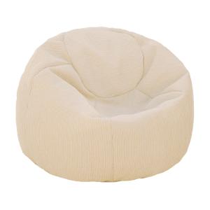 Pouf XL extérieur en tissu effet raphia