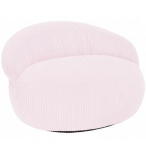 Pouf XXL déhoussable en velours côtelé 110x100 cm rose