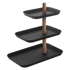Présentoir à bijoux 3 étages avec plateaux rotatifs H25,5 c…