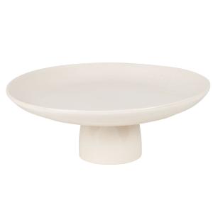 Présentoir à gâteau en céramique beige