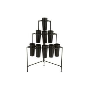 Présentoir fleuriste en métal noir 67x46x100 cm