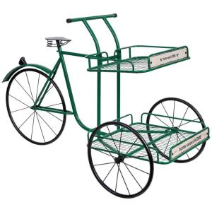Présentoir vélo en métal avec deux plateaux 137x58x86h cm