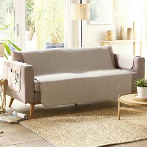 Protège fauteuil 55x200 beige en polyester