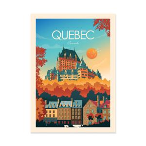 QUEBEC CANADA - STUDIO INCEPTION - Affiche d'art 50 x 70 cm