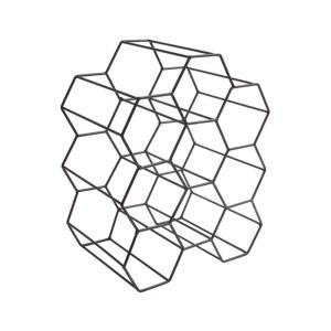 Range-bouteilles 29,5x20x35,8 cm en métal noir