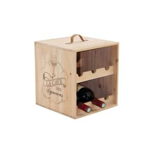 Range-bouteilles 6 bouteilles en bois