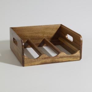 Range-bouteilles en bois d'acacia