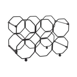 Range bouteilles en métal pliable noir