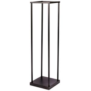 Range bûches pour intérieur en métal noir 31.5x31.5x115cm