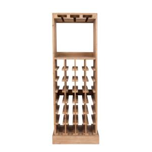 Rangement Bouteilles en Bois Massif Vintage