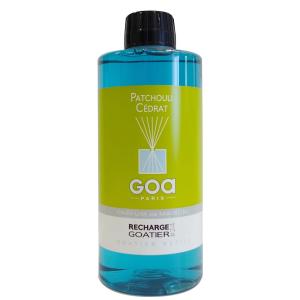 Recharge tier patchouli cédrat 500 ml en plastique  bleu