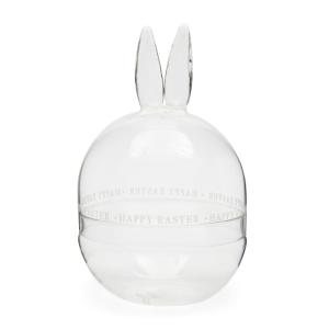 Récipient en verre transparent avec oreilles de lapin