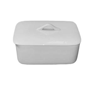 rectangle 12,5x8,3 cm blanc en porcelaine