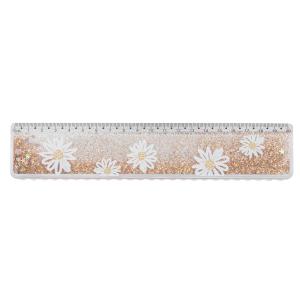 Règle à paillettes motifs fleurs L20